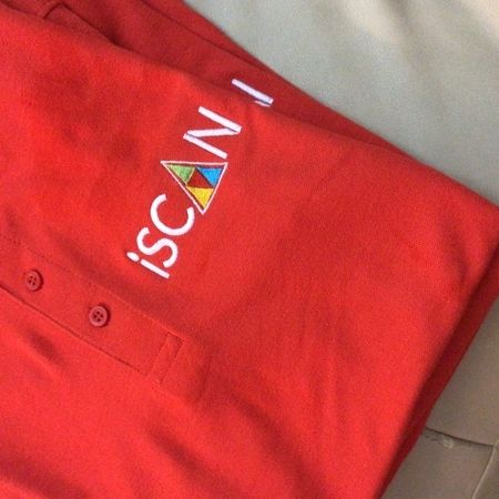 Logoservice - "iSCAN"-Aufnäher, auf einem Hemden