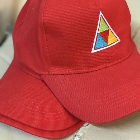 Logoservice - iSCAN-Logo-Aufnäher, auf mehreren Kappen