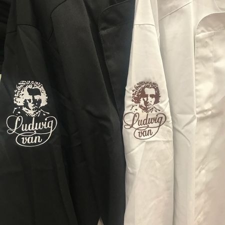 Logoservice - "Ludwig van"-Aufnäher, auf Kochjacken