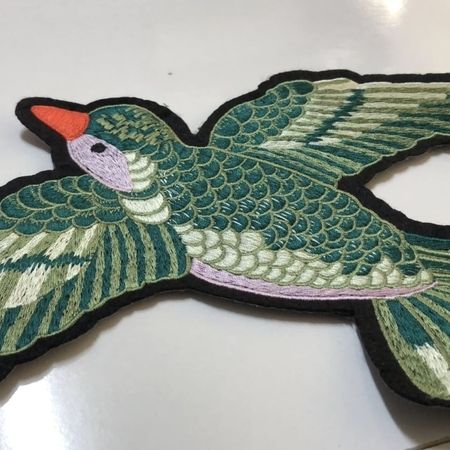 Logoservice - Grüner Vogel-Aufnäher