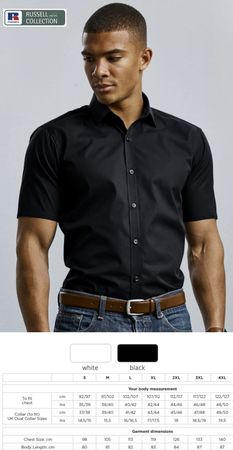 Russell 961M Kurzarm Stretch