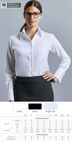 Russell 956F Bluse langarm Bügelfrei