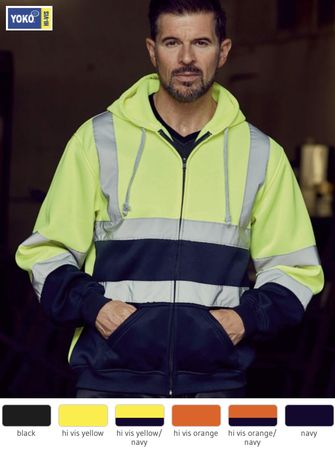 YOKO HVK07 Hi-Vis Kapuzen Sweatjacke