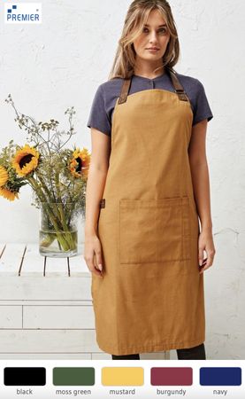 PR 144 Latzschürze mit Bauchtasche 100 Baumwolle
