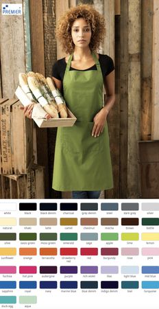 Latzschürze mit Bauchtasche Premier 154
