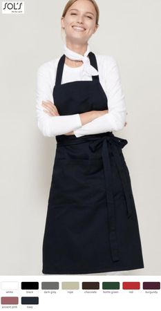 sol's Gamma Bio Latzschürze 100 Baumwolle mit Bauchtasche